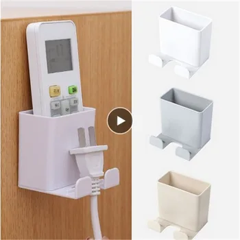 

Storage Holders Bracket Shelf Organizer Racks Socket Wall Mount Stand Phone Charging Holder Mobile Universal Multifunction Dec