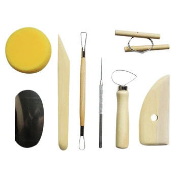 

Pottery Kit 8 Pieces of Stainless Steel Clay Sculpture and Plastic Art Set (for Ceramics, Wood, Molding, Carving)