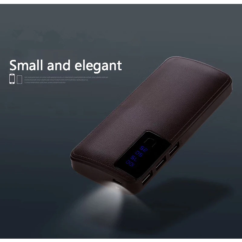 

Latest Model 20000 MAh 18650 Power Bank Leather Charging Treasure Portable Mobile Power Mobile Phone Universal
