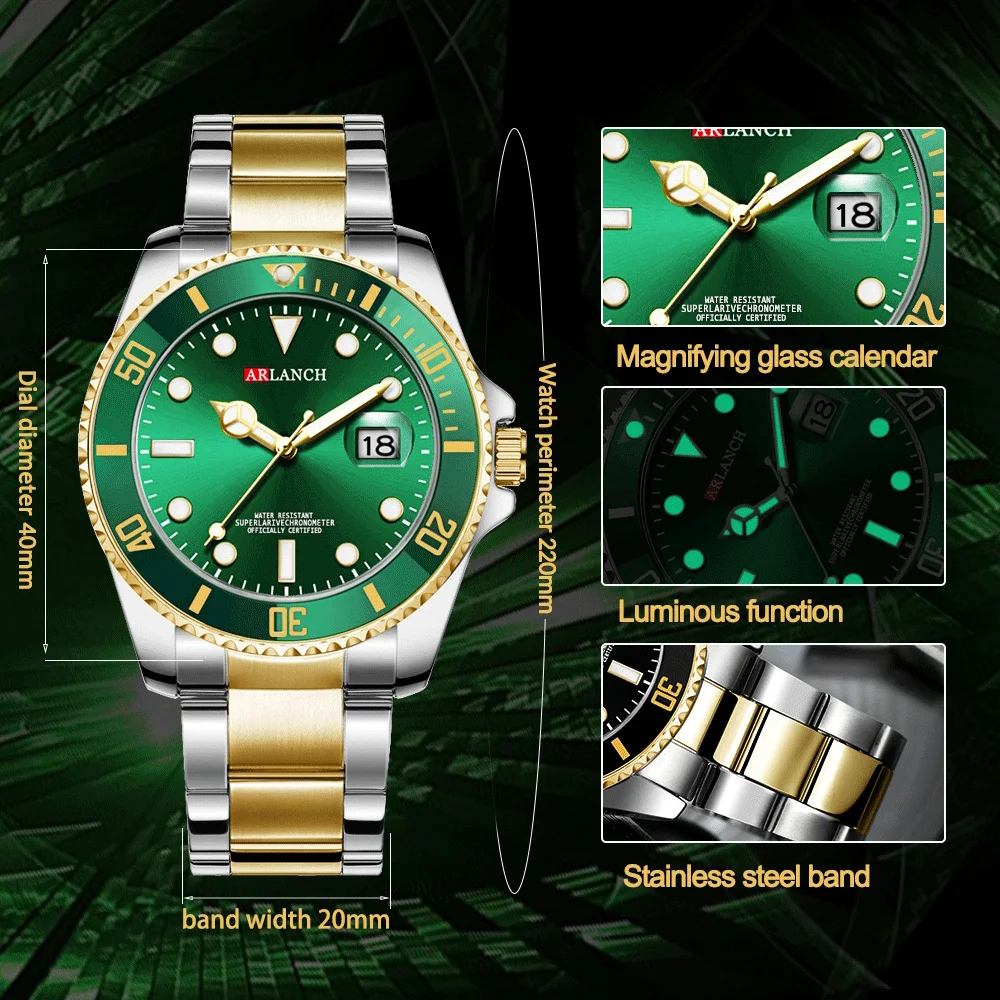 Rolexable часы мужские роскошные Брендовые мужские спортивные часы мужские кварцевые часы повседневные военные водонепроницаемые наручные часы relogio masculino