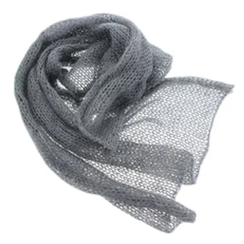 

Baby Fabric Mohair Wrap Blankets Baby Photography Accessories Gray