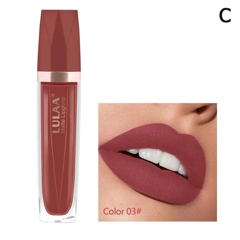 Matte Lipgloss Sexy Lip Gloss Matte Long Lasting Waterproof Cosmetic Beauty lipgloss Moisturizing Non-stick Cup Lip Makeup - Цвет: 3