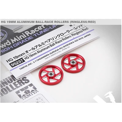 tamiya 95237 HG 19 мм алюминиевые шариковые гоночные ролики с ЧПУ Ролики красный 1 упаковка для tamiya мини 4wd гоночный автомобиль 324 магазин