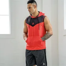 Стиль, спортивный жилет для бега, фитнеса, тренировок, мужской Летний Стиль, баскетбольный жилет без рукавов с капюшоном