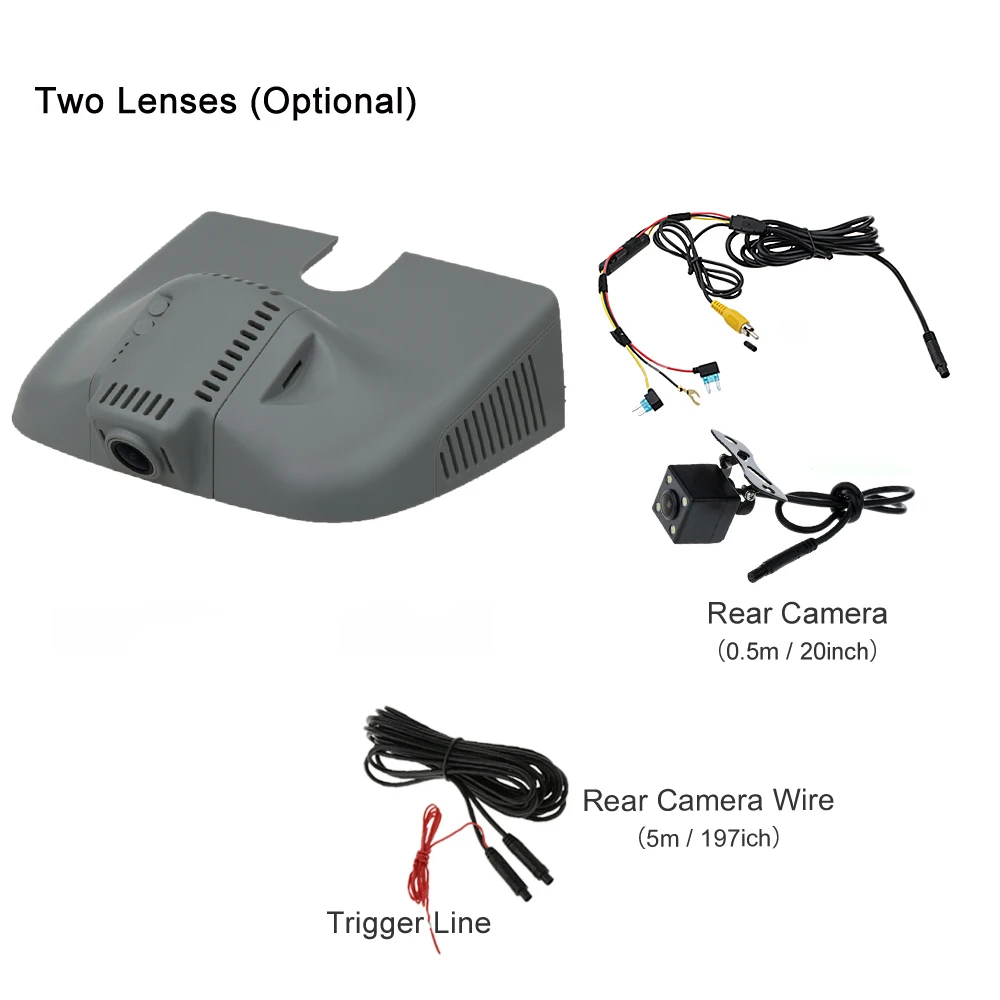 Gray Double Camera Автомобильный регистратор DVR видеорегистратор камера Wifi цифровой видеорегистратор для Mercedes Benz GLS Class X166 GLS350 GLS320 GLS400 GLS500 - Название цвета: Gray Double Camera