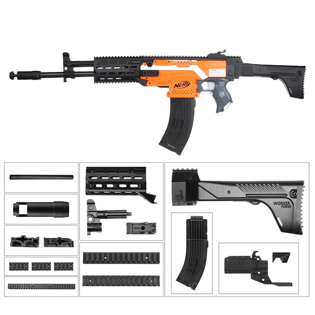 

W001 Worker AK-12-AB Style Kits Set for Nerf N-strike Elite Stryfe Blaster Exquisite Workmanship Environmental