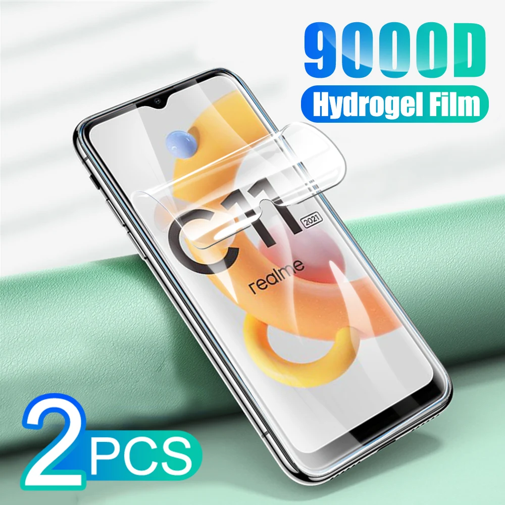 2pcs Hydrogel Film For Realme C11 2021 6.52" Screen Protector For