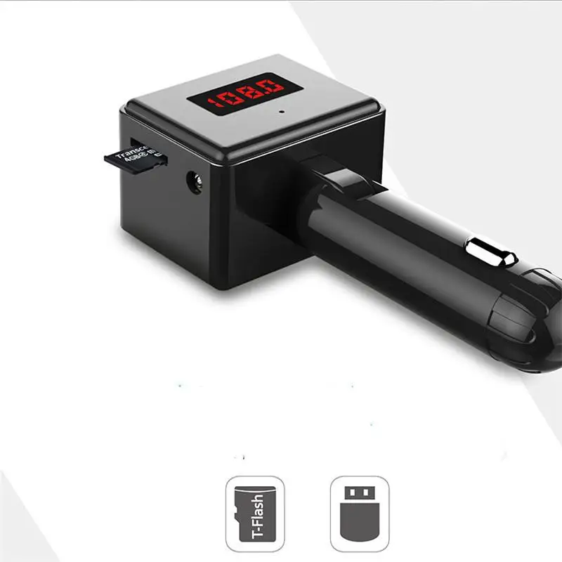 Авто двойной зарядное устройство USB Автомобильный MP3-плеер Bluetooth ресивер TF карта FM Launcher Hands-free Звонки телефон