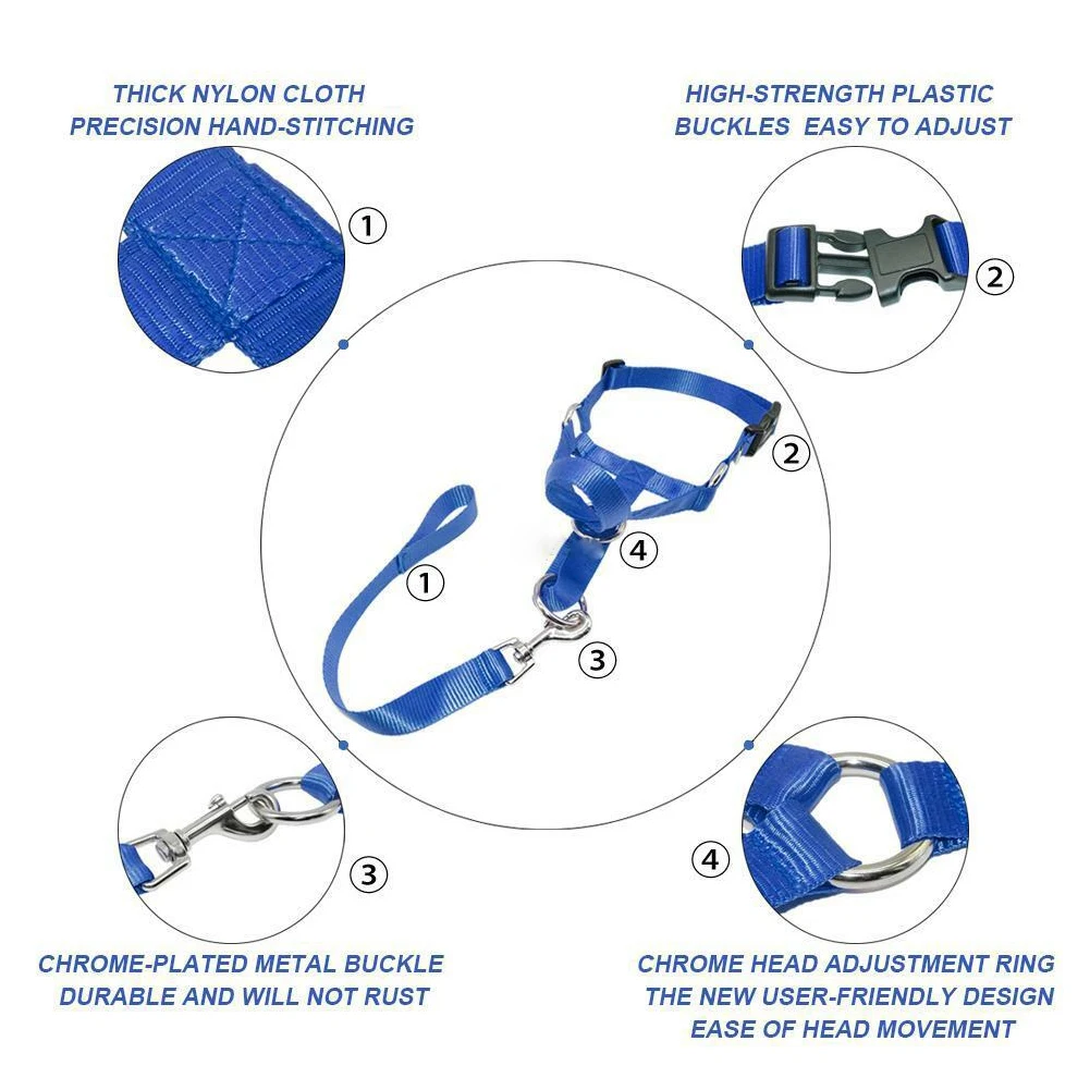 Креативная собака Холтер хальти тренировочный головной Воротник Нежный лидер жгут нейлон отколов все сезоны использование жгуты свинцовый Горячий