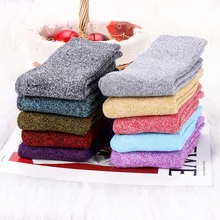 1 Pair Women Winter Thicken Thermal Wool Socks Cashmere Seamless Snow Hosiery Casual Fashion Elastic Floor Sleeping Sox