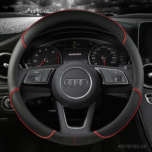 Housse de volant de voiture en cuir microfibre et Fiber de carbone, accessoires pour Audi A1