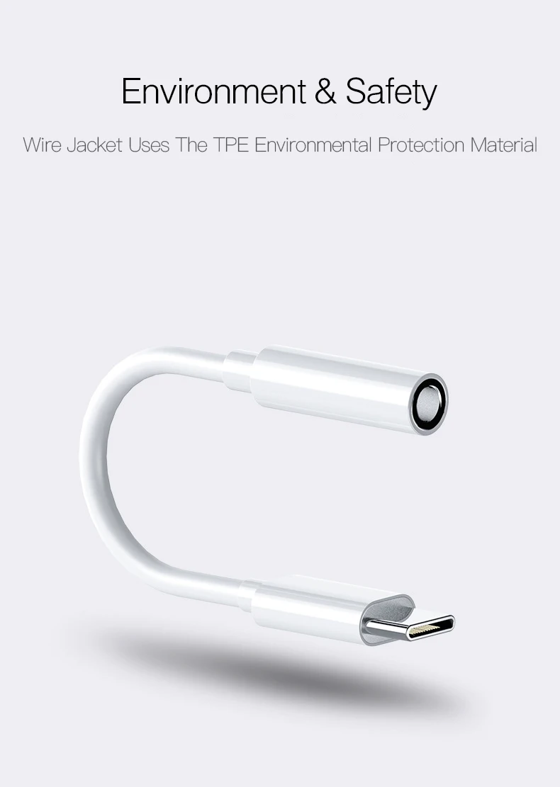 Type C 3.5mm Aux Adapter Usb C To 3.5MM Headphone Jack Adapter Audio Cable for Samsung Note 10 Plus Xiaomi Google Pixel 3 OPPO