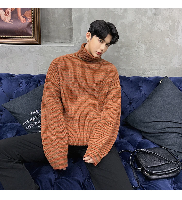 Winter Men's Oversize Coats In Warm Cashmere Pullover Casual Sweater Brand Long Sleeve Loose Knitting Woolen Sweaters M-2XL
