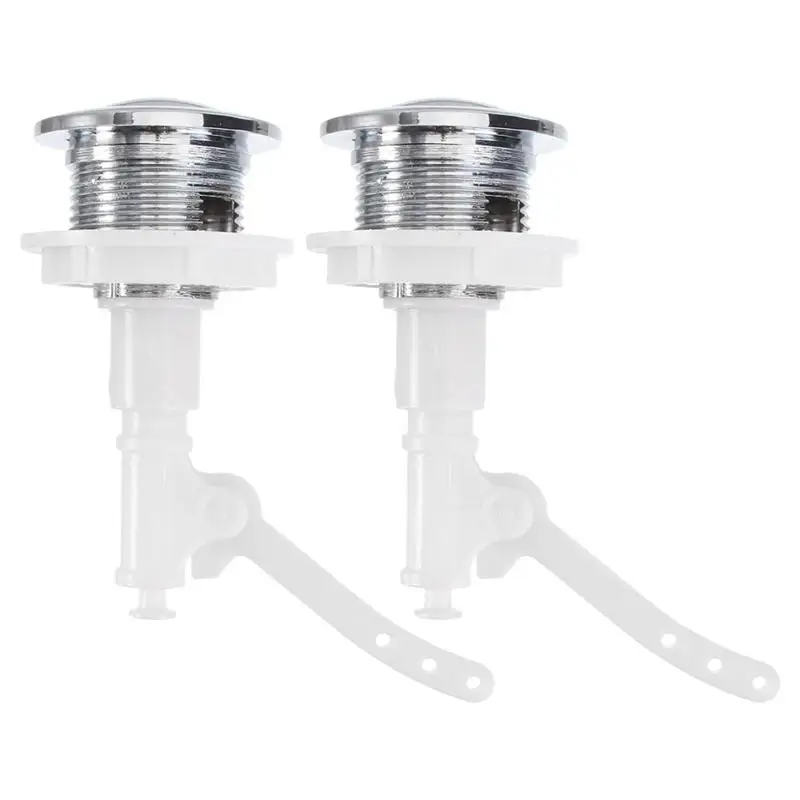 Toilet flush button 2Pcs Toilet Water Tank Push Buttons Sturdy Push Button Rod Closestool Tank