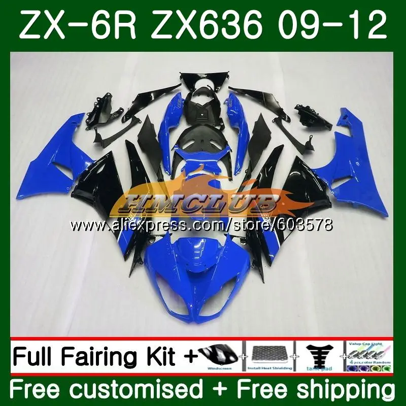 Средства ухода за кожей для KAWASAKI NINJA ZX636 ZX 6R ZX-6R 2009 2010 2011 2012 31CL. 74 цвет синий, черный; большие размеры ZX 636 600CC ZX-636 ZX6R 09, 10, 11, 12, обтекатель - Цвет: No. 1
