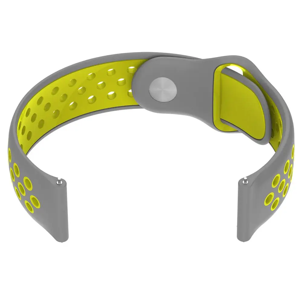20 мм двухслойный силиконовый ремешок для часов Huami Amazfit Bip A1608 сменный ремешок на запястье браслет аксессуары