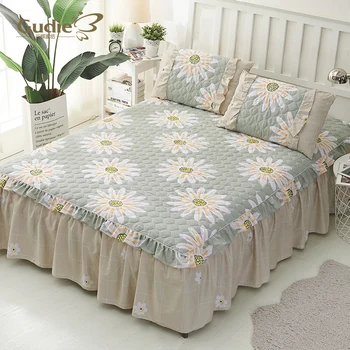 

Gudie Cotton Double Cotton Bed Skirt Single Piece Pure Cotton Simmons Protective Cover Dust Cover Bed Sheet Fitted Sheet