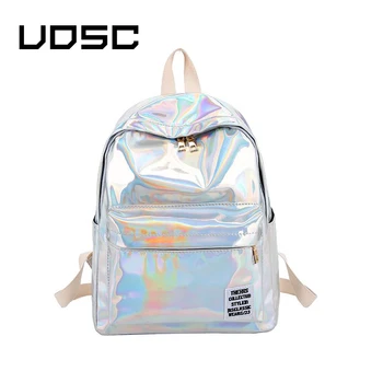 

UOSC Hologram Laser Backpack For School Student Women's Laser Holographic Bag Backpacks Women Backpack Mochila Feminina