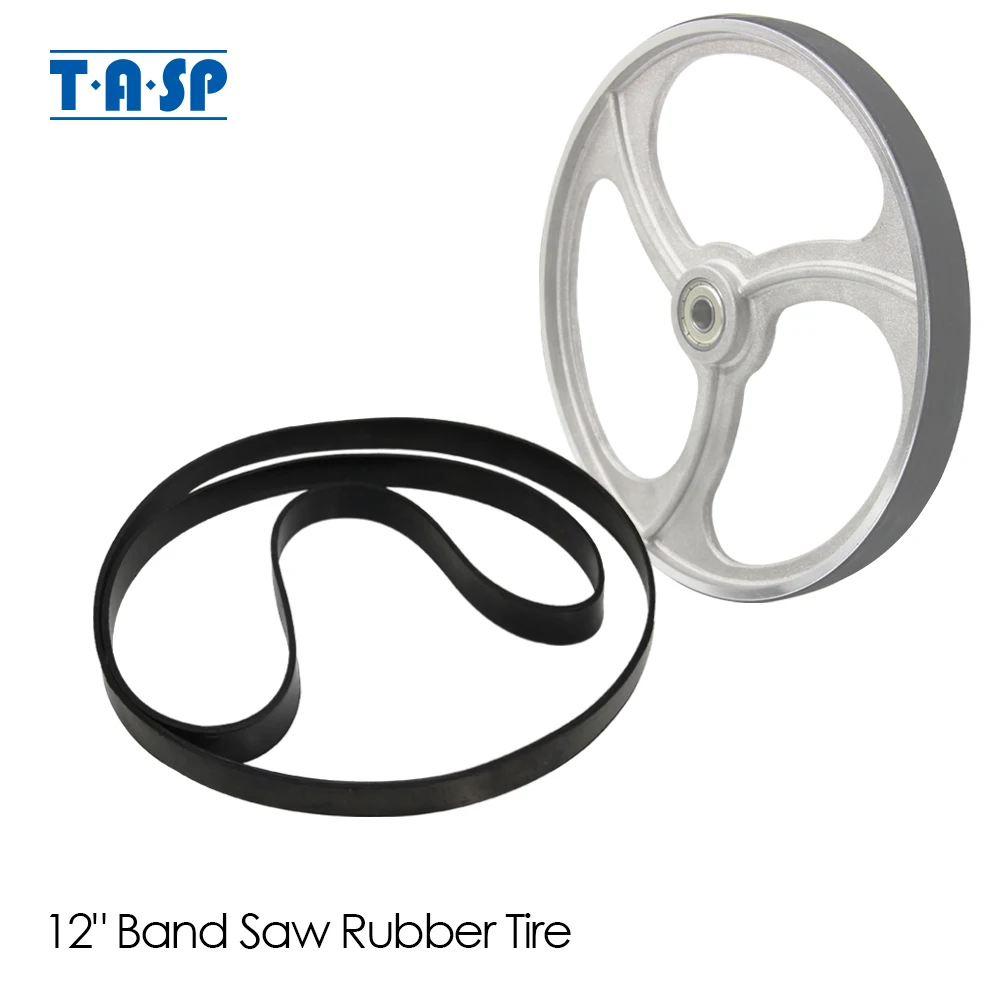 TASP2pcs12BandsawRubberTiresWoodWorkingBandSawBandScrollWheelRingPartsfor
