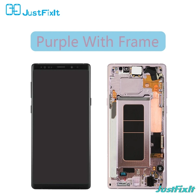 purple With frame Для samsung Galaxy Note 9 lcd N960F N960U lcd дисплей кодирующий преобразователь сенсорного экрана в сборе с рамкой Super AMOLED - Цвет: purple With frame