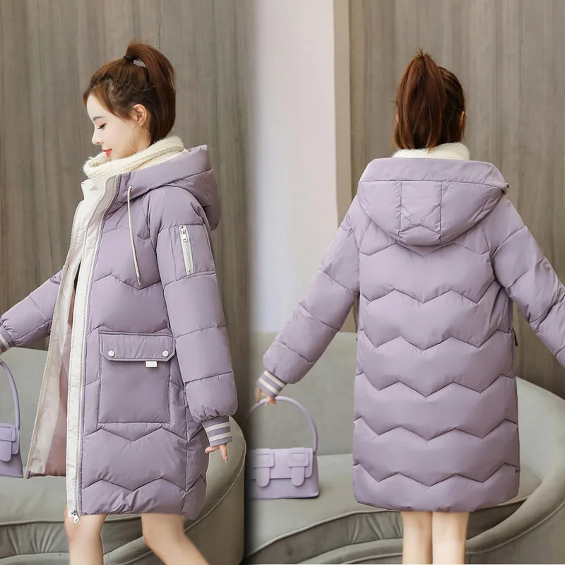

2020 down padded coat cotton jacket women Korean loose winter coat winter small fresh Long padded jacket