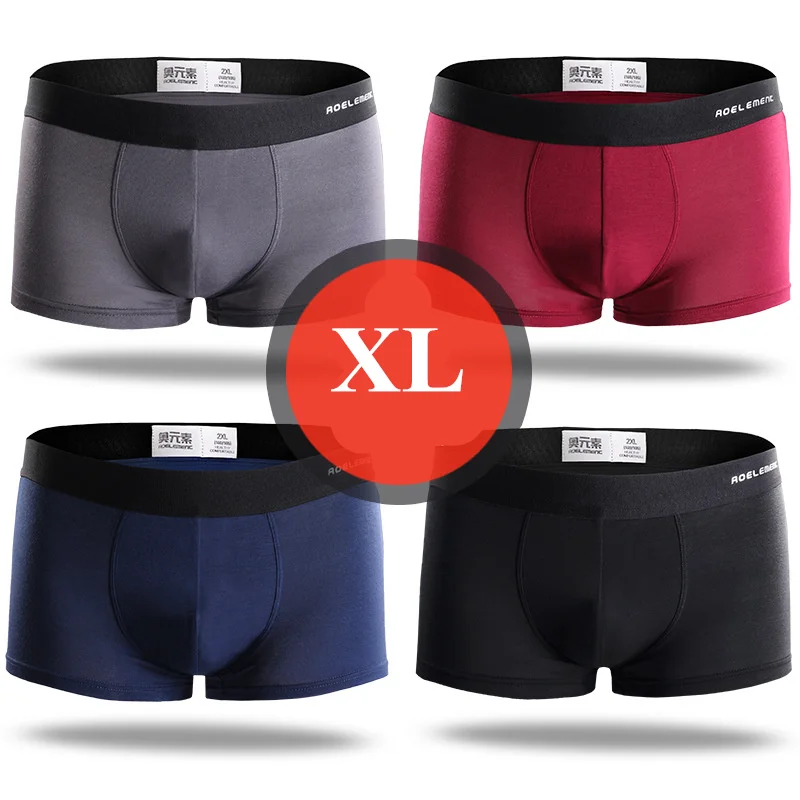 Xiaomi Mijia, мужское модальное нижнее белье, домашние дышащие мягкие боксеры, тонкие сексуальные трусы для мужчин, мужские трусы, 4 сезона, носки, 4 шт - Цвет: 105-XL
