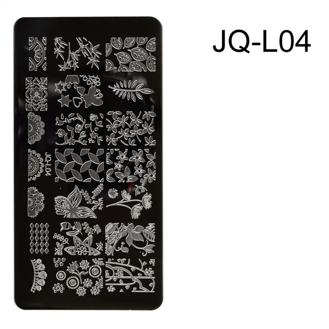 Manicure Rectangular Printing Plate Nail Polish Blue Film Steel Plate Printing Transfer Printing DIY Seal Stamp Plate Tool Nails JQ-L04