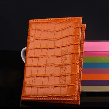 

Practical Scratch Resistant Solid Protective Case Soft Durable Crocodile Texture Passport Cover ID Card Dustproof PU Leather