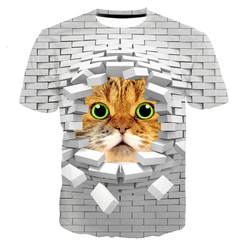 Футболка мужская с 3d принтом разрушенной стены Свитшот/худи/брюки дырками и