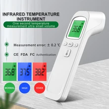 Testa infravermelha digital termômetro arma ir laser não contato termômetro com 3 cores retroiluminação display para o bebê adultos indoor