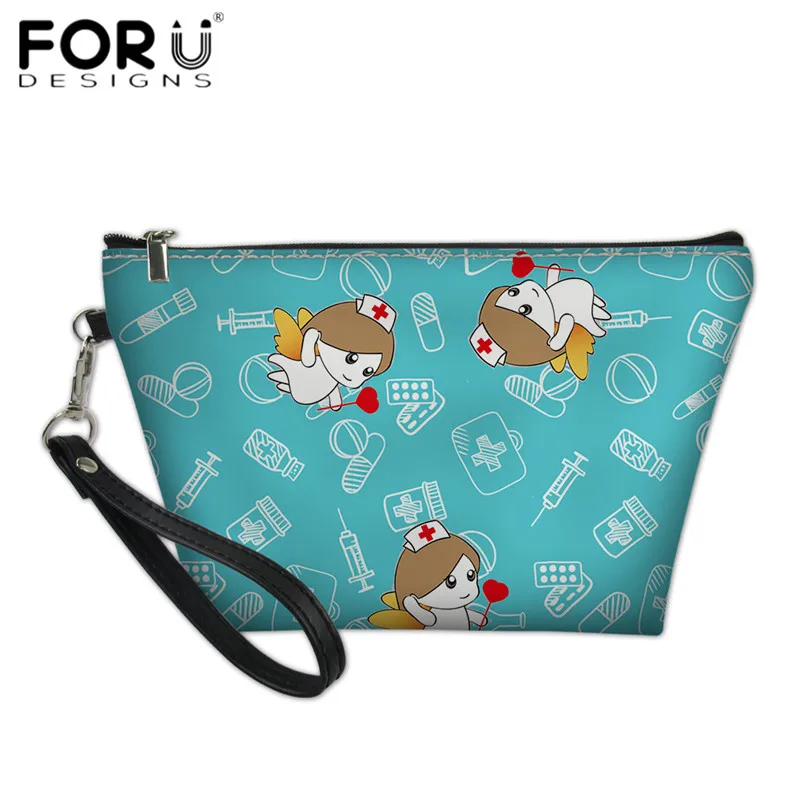 FORUDESIGNS Kawaii ангел медсестра печати для женщин сумки косметички отдыха Женские