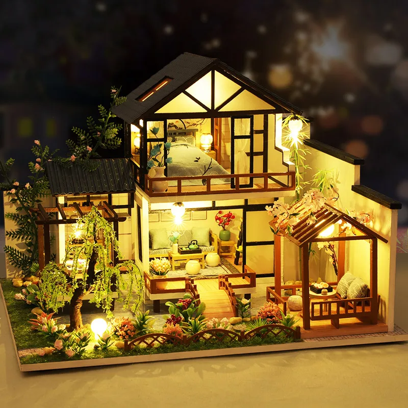 Miniture House Set CuteBee DIY 01 to 04 Wooden Doll House JAPAN