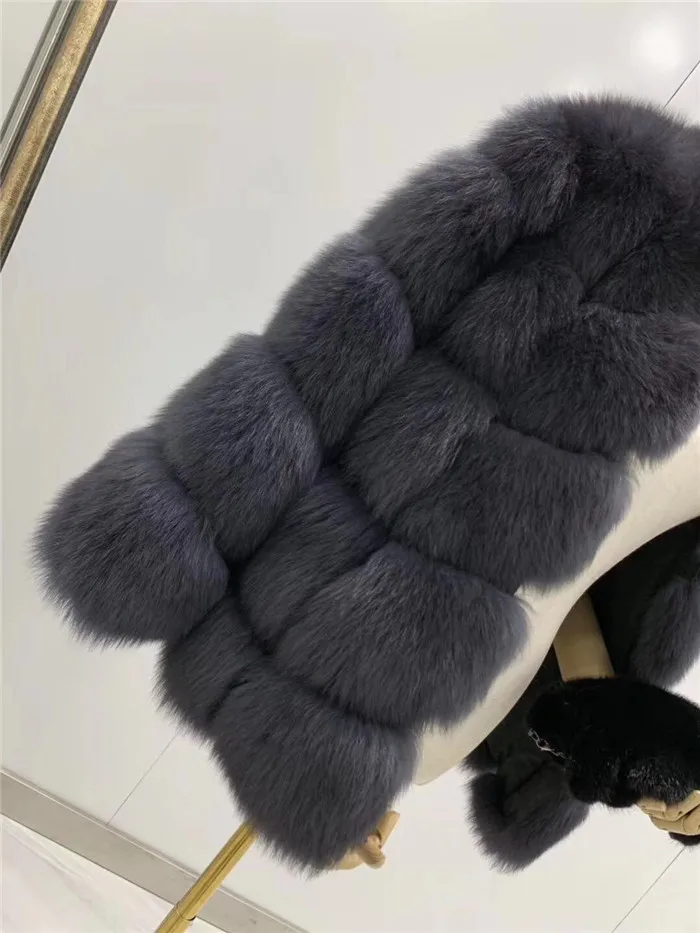 Invierno Mujer, женские пальто из натурального Лисьего меха, Роскошные пальто из натуральной лисьего меха, зимняя теплая верхняя одежда