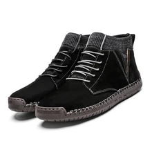 Для мужчин обувь зимние ботинки обувь с плюшевой подкладкой Для мужчин, мотоциклетные ботинки на нескользящей подошве Для мужчин's; ботильоны из водонепроницаемого материала; работы большие размеры; размер 48