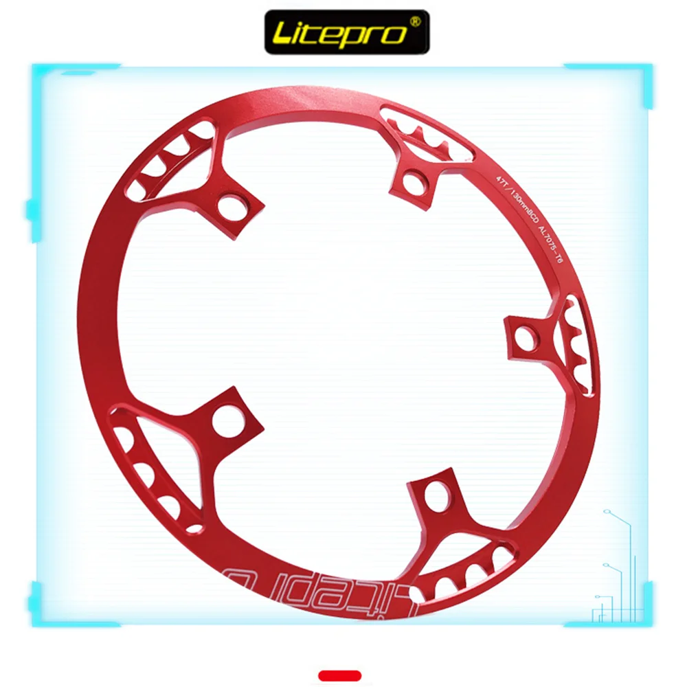 Litepro односкоростная 130BCD Складная велосипедная система BMX Chainwheel 45 T/47 T/53 T/56 T/58 T AL7075 цепное колесо 170 мм кривошипное кольцо