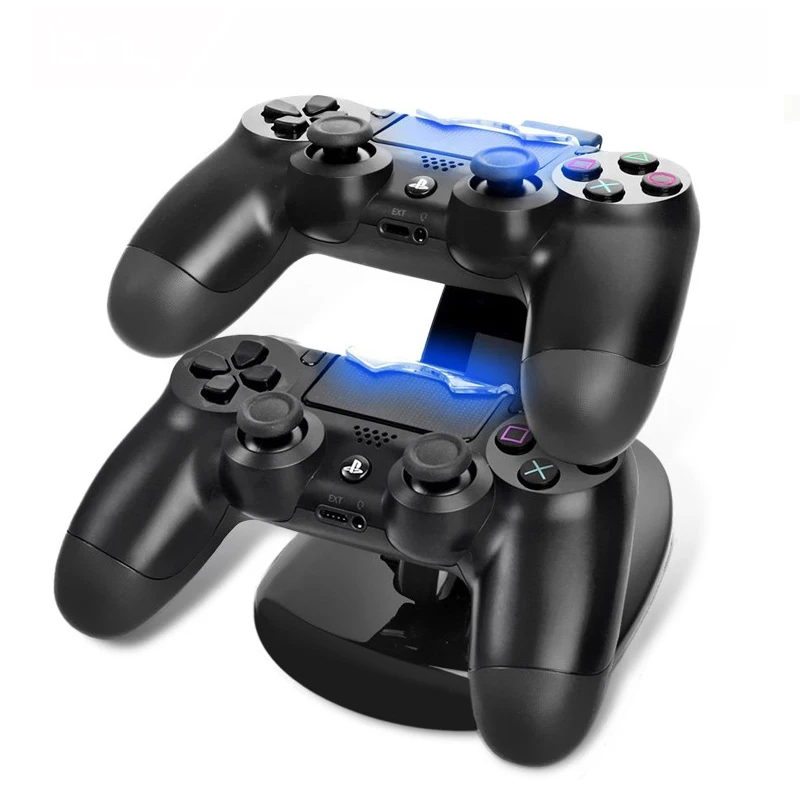 Контроллер Зарядное устройство Док-станция светодиодный двойной USB PS4 зарядная подставка Подставка для sony Playstation 4 PS4 Pro тонкий контроллер