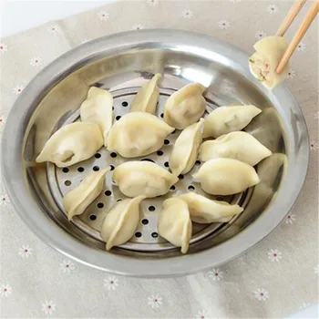 

Stainless Steel Fruit Dessert Dish Drained Double Dish for Household Dumpling Dish Round Steaming Dish