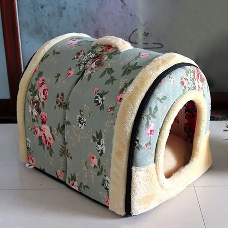 Кровать-домик для кошки, пещера, САМОНАГРЕВАЮЩАЯСЯ кошка, Cubby, закрытая для кошек, котят, маленьких собак 85WC