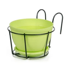 Перила ограждение крюк допуск подвесная рама Крытый настенный висячий цветочный горшок зеленый Luojia Железный художественный магазин