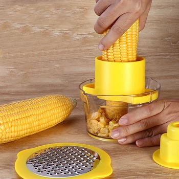 

New Creative Stainless Steel Corn Planer Multi-Function Peeling Corn Threshing Device Practical Kitchenware Kitchen Gadgets