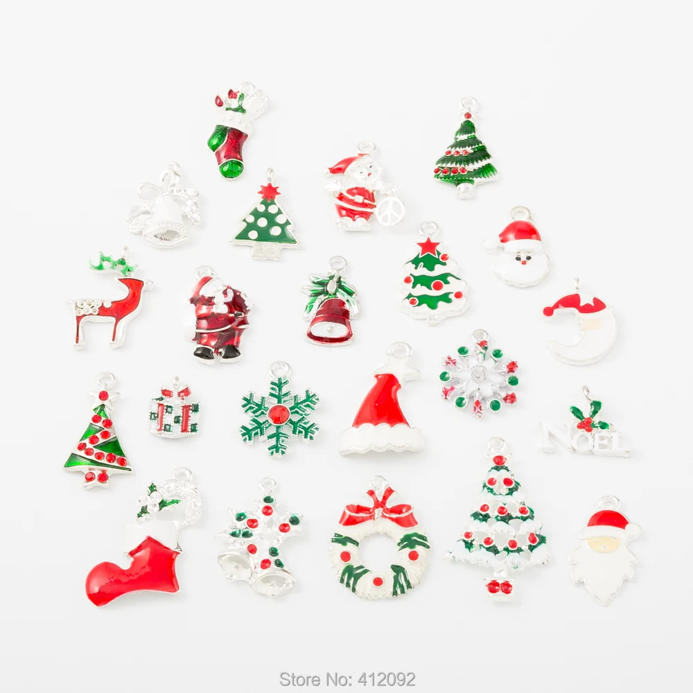 

22pcs Christmas tree Vintage zinc alloy metal pendant charms for diy jewelry making 5245-5267