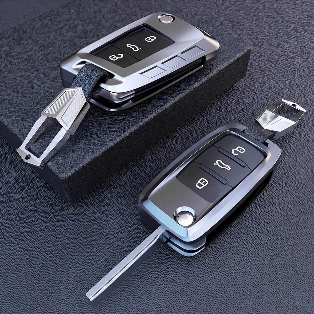 

High Quality Car Key Cover Case Fit for V W Golf for Skoda Yeti Superb Rapid Octavia for SEAT Leon Ibiza 3 Buttons Remote