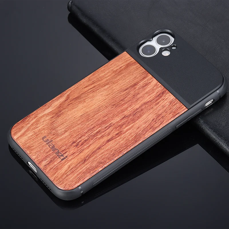 Ulanzi 17 мм резьба Деревянный чехол для телефона iPhone 8 Plus Xs Max XR 11 Pro Max|Объективы