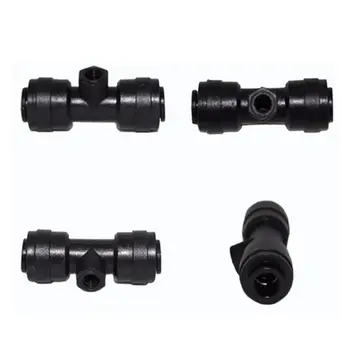 

1/4\" Tube Slip Lock Nozzles Kit Quick Connect 10/24 UNC with Tees Plug Garden M68E