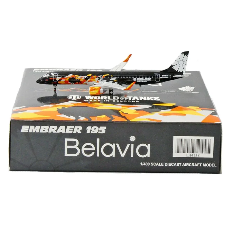 

1/400 Scale 9CM Boeing ERJ190-200LR 1:400 EW-400PO Belarus Airline Airplane Model Toy Aircraft Diecast Alloy Plane Gift Souvenir