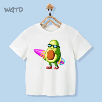 

Toddler Girl Tops Tshirt Children Cartoon Kawaii Pineapple Pattern Avocado Casual Boys T Shirts Vogue Kids T Shirts Baby Clothes