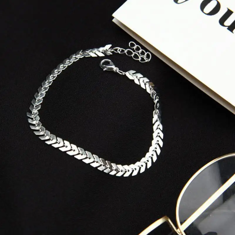 Europe And America Simple And Exquisite Metal Arrow Sequins Snake Bone Foot Chain Foot Ring Foot Decoration Manufacturer Wholesa