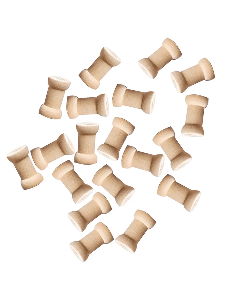 Популярные 20 шт. винтажные деревянные ручные цилиндрические катушки ниток для