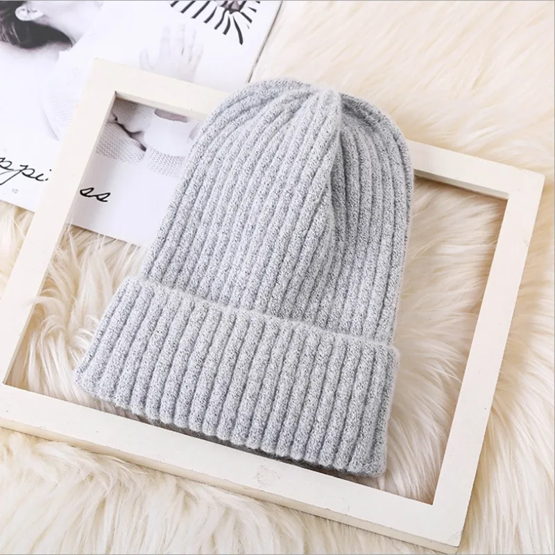02 WZCX одноцветная полосатая хип-хоп шапка Skullies Beanies, модная новинка, утепленная Лыжная шапка, зимняя шапка - Цвет: 02