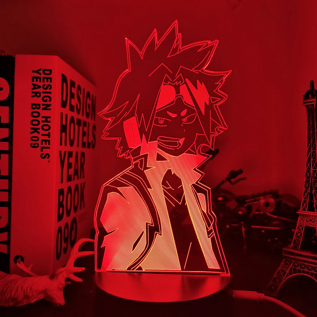 Anime Led Lamp My Hero Academia Denki Kaminari for Bedroom Decor Birthday Gift Manga Gadget My Hero Academia Denki 3d Light potato night light